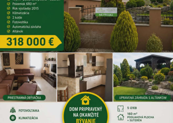 Znížená cena - bungalov Martin nad Žitavou