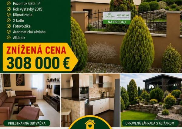 Znížená cena o 20 tis. eur - bungalov Martin nad Žitavou